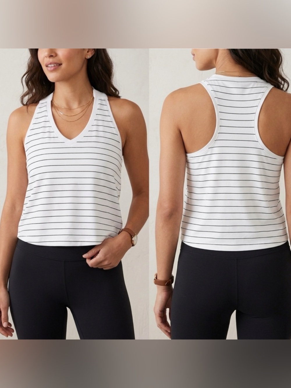 LULULEMON Love Tank Top Racerback Striped No Sz Tag See Photos For Measurements